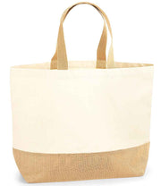 W Mill Jute Base Canvas Tote XL