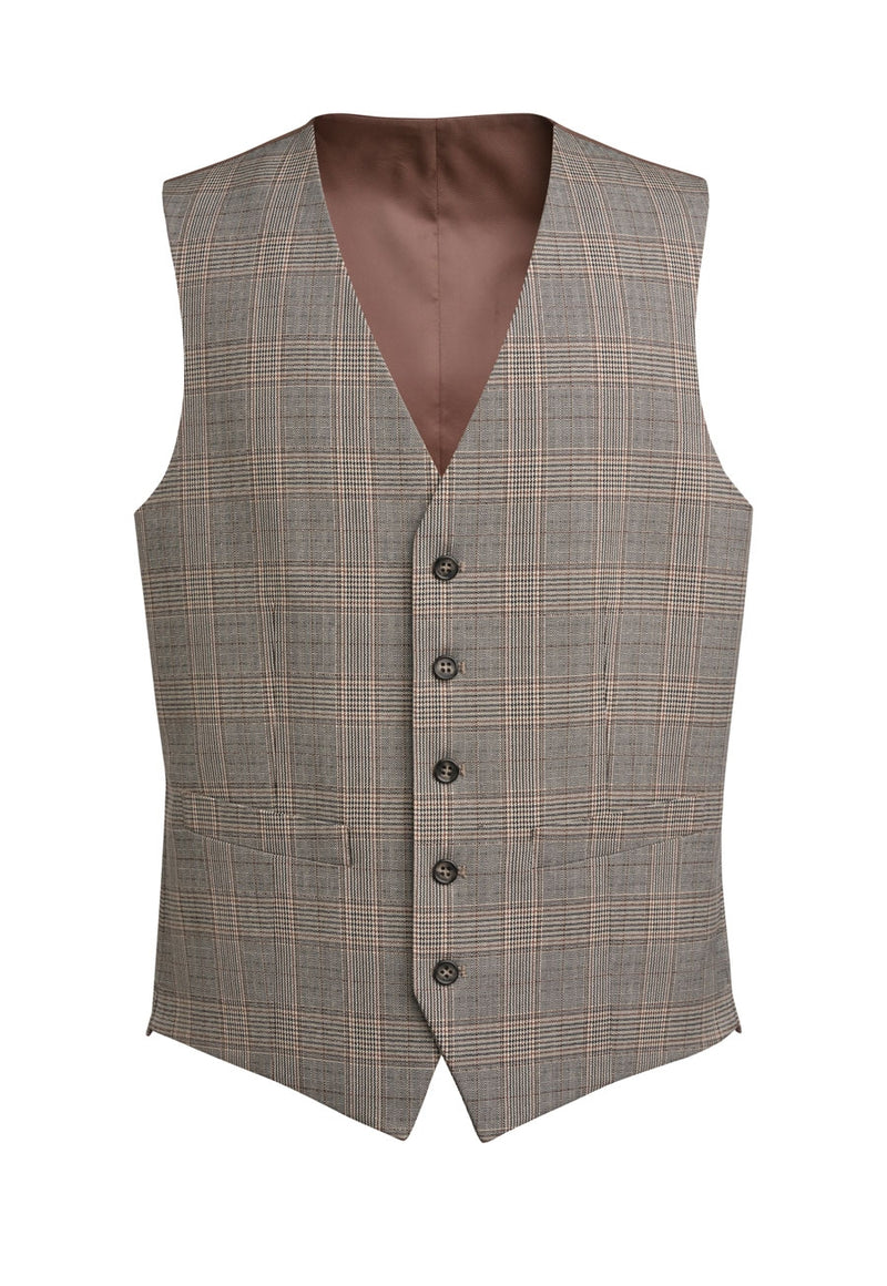 Emilio Check Waistcoat - Grey Check