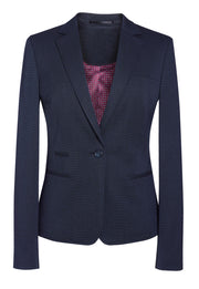 Ariel Slim Fit Jacket - Navy P/Dot