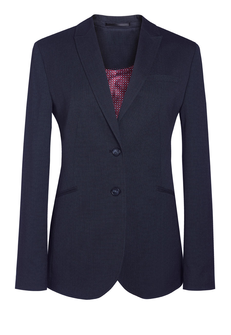 Cordelia Tailored Fit Jacket - Navy P/Dot