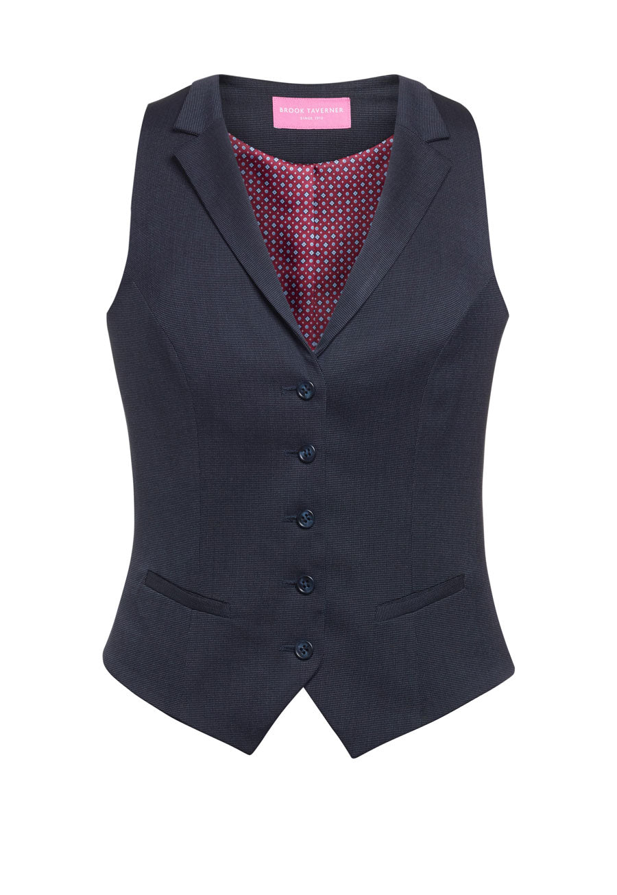 Larissa Waistcoat - Navy P/Dot