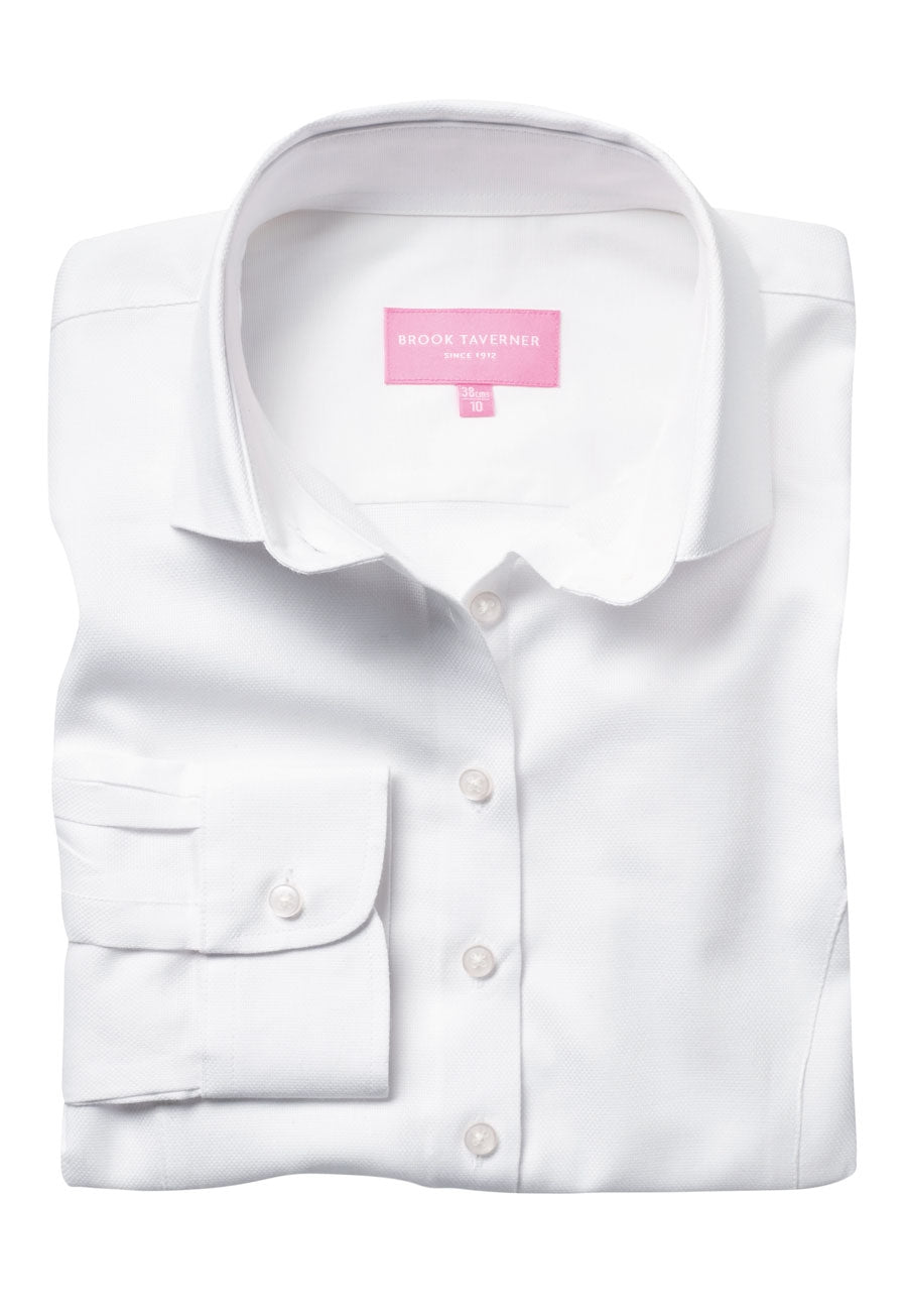 aspen ladies' l/s blouse - white