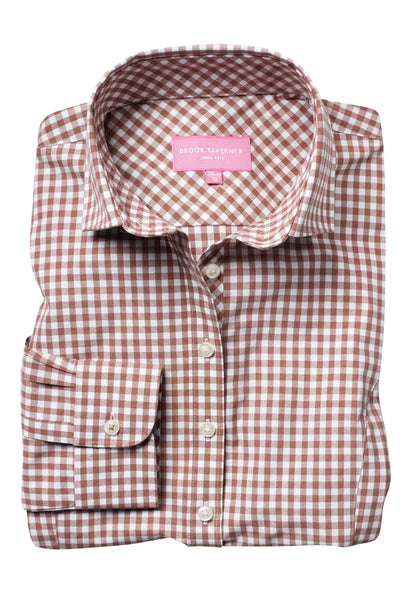 Kansas Ladies' L/S Blouse - Brown
