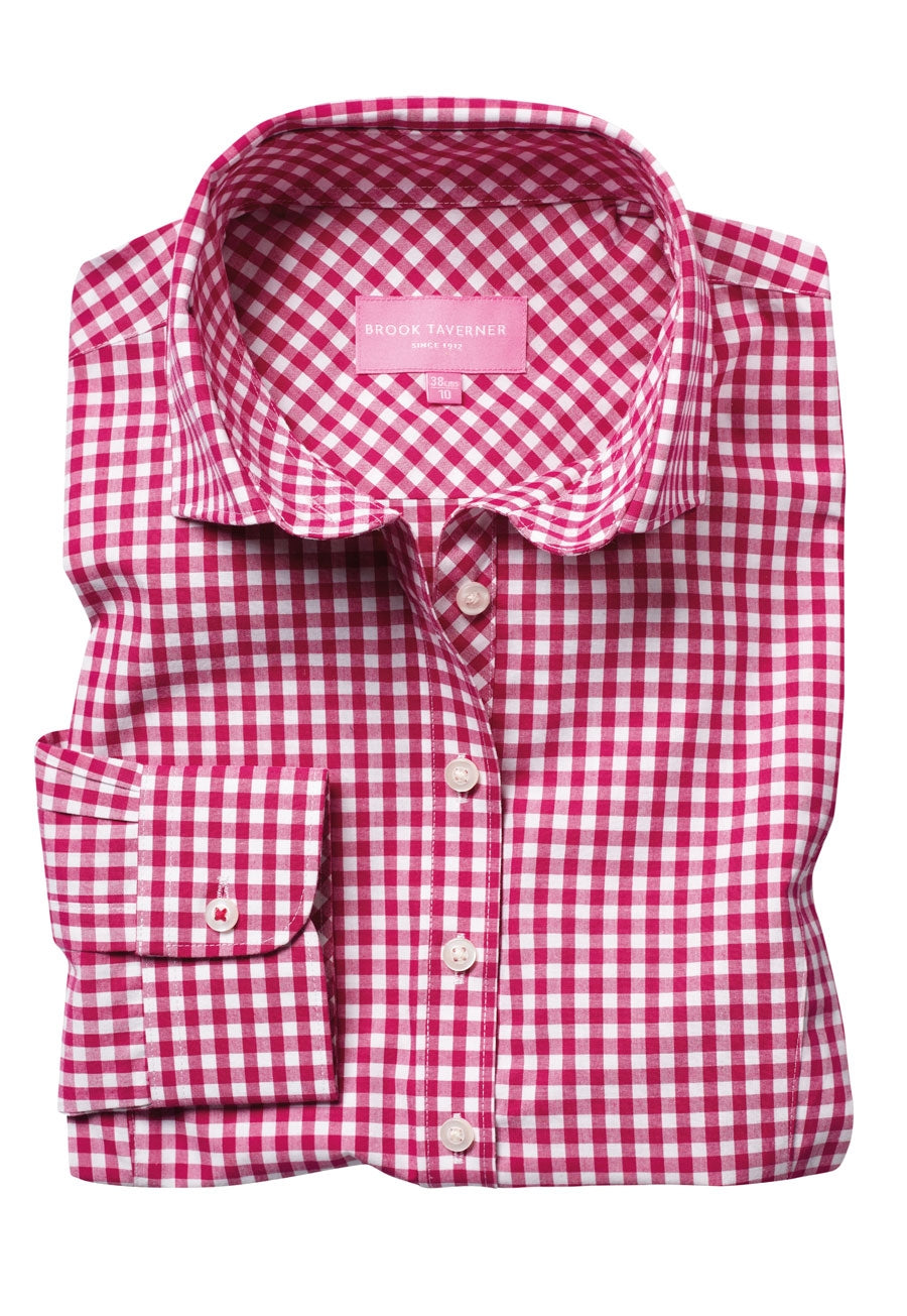 kansas ladies' l/s blouse - red
