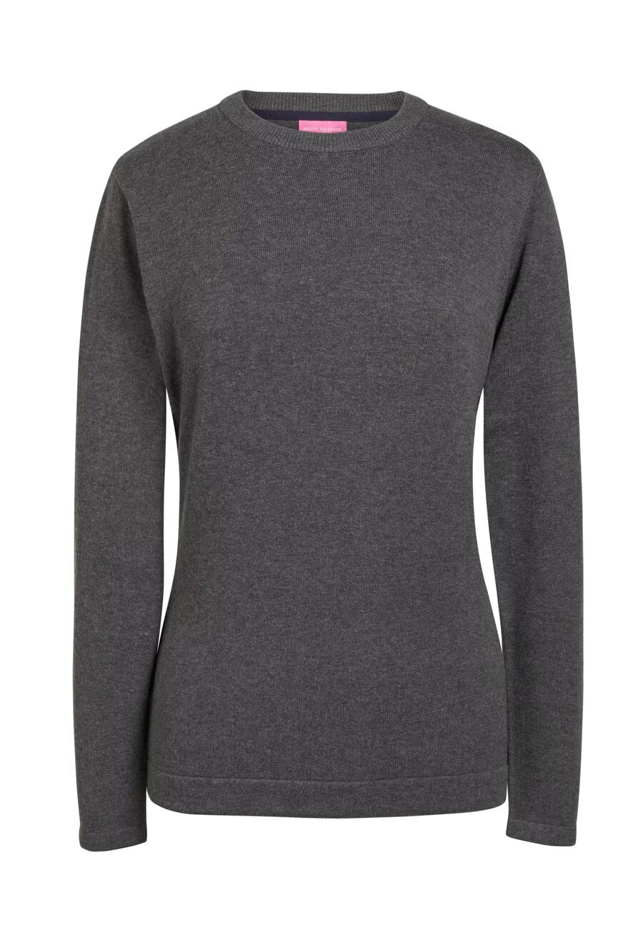 helena crew neck jumper - charcoal