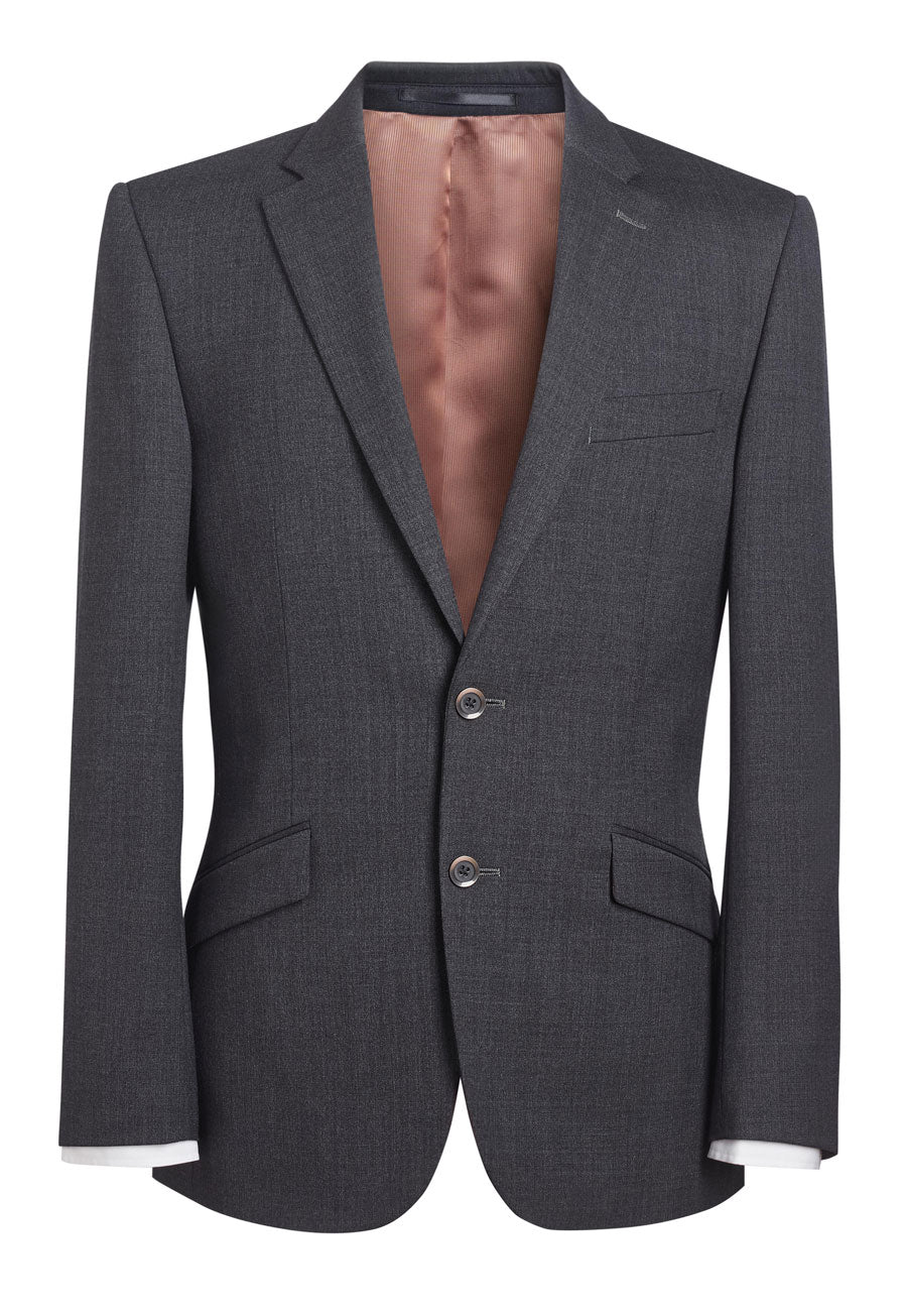 aldwych tailored fit jacket - mid grey