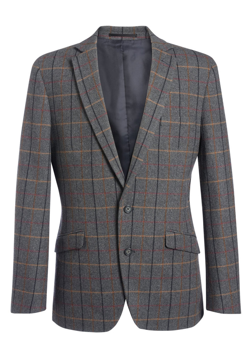 Quebec Slim Fit Tweed Jacket - Grey/Brown