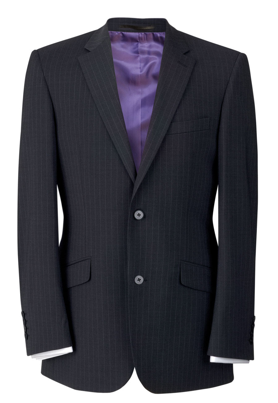 avalino tailored fit jacket - char p/str