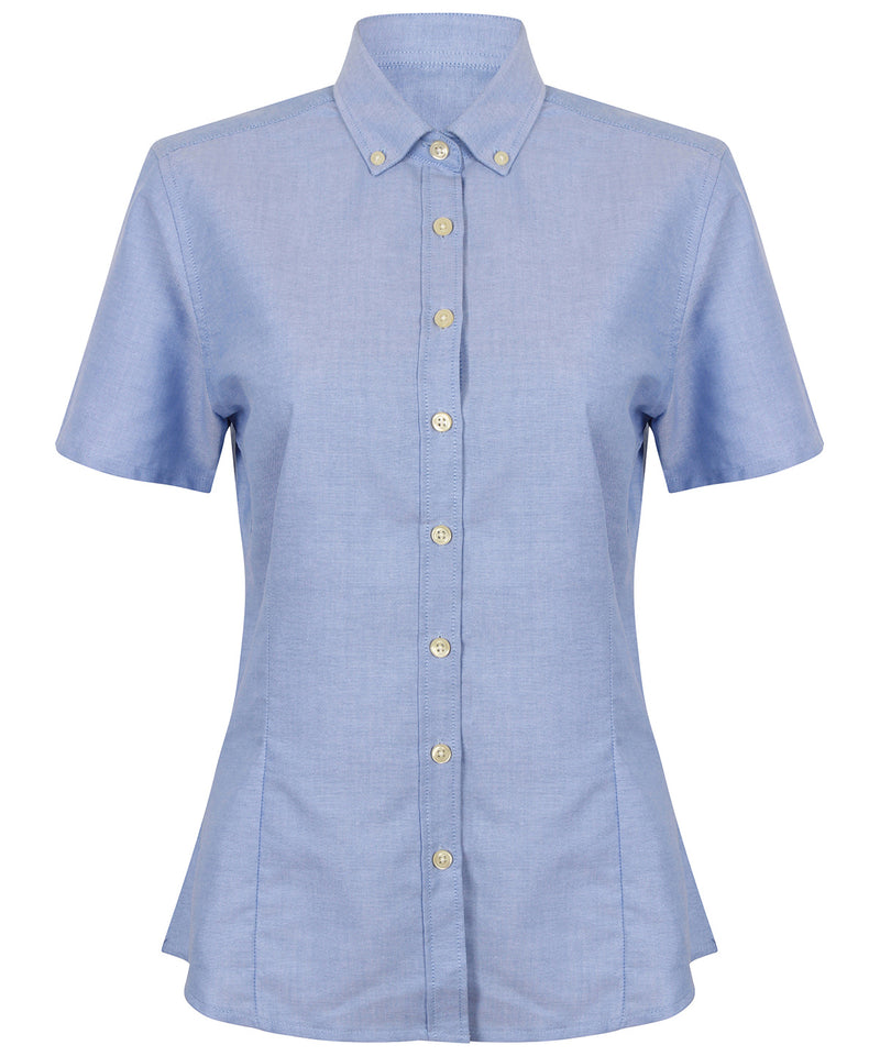 Women's modern short sleeve Oxford shirt