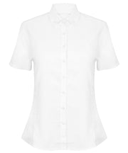 Women's modern short sleeve Oxford shirt