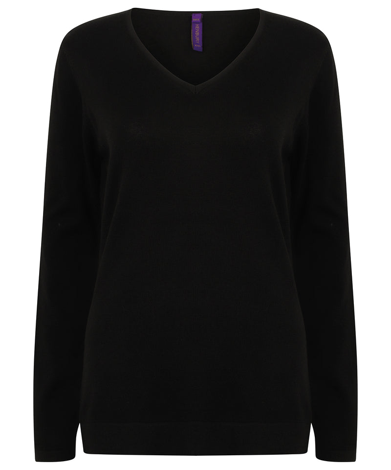 Women's 12 gauge v-neck jumper