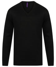 Cashmere touch acrylic v-neck jumper
