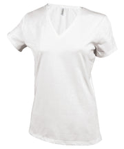 Ladies' short-sleeved V-neck T-shirt
