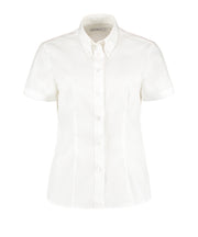 Women's corporate Oxford blouse short-sleeved (tailored fit)