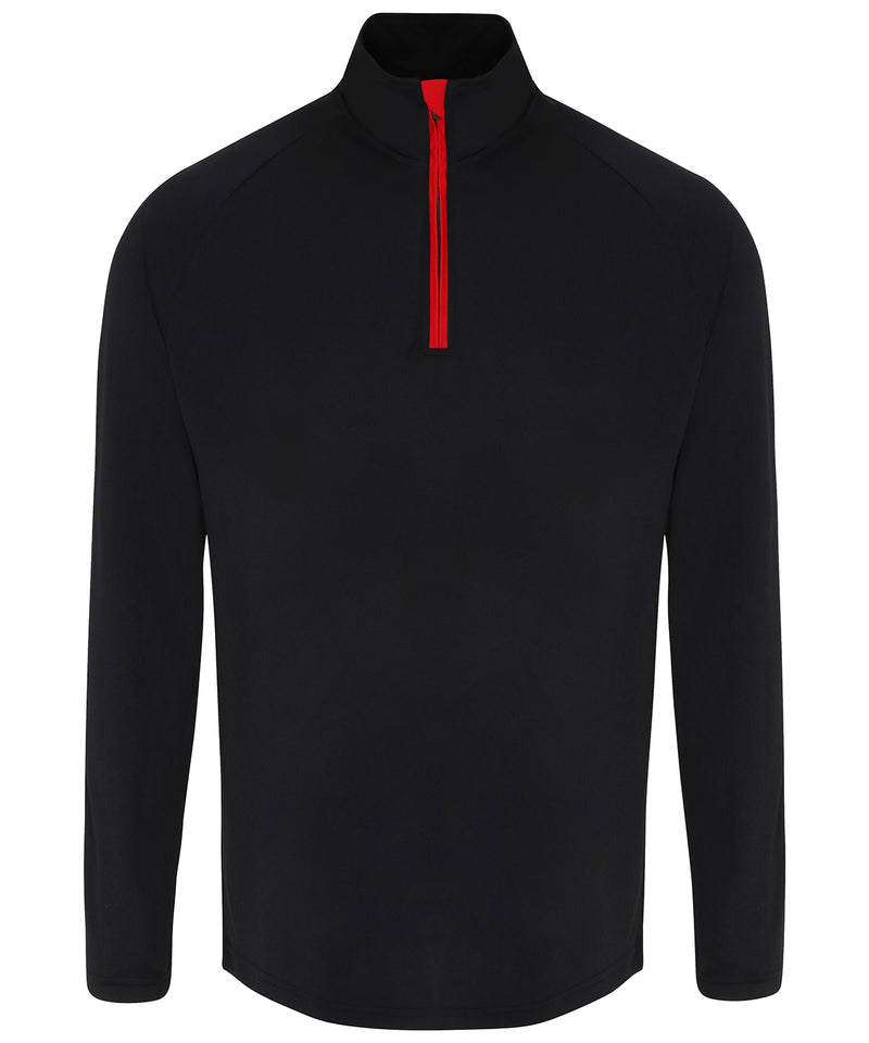 Men's TriDri® long sleeve performance ¼ zip top 