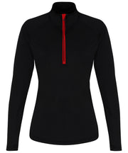 Women's TriDri® long sleeve performance ¼ zip