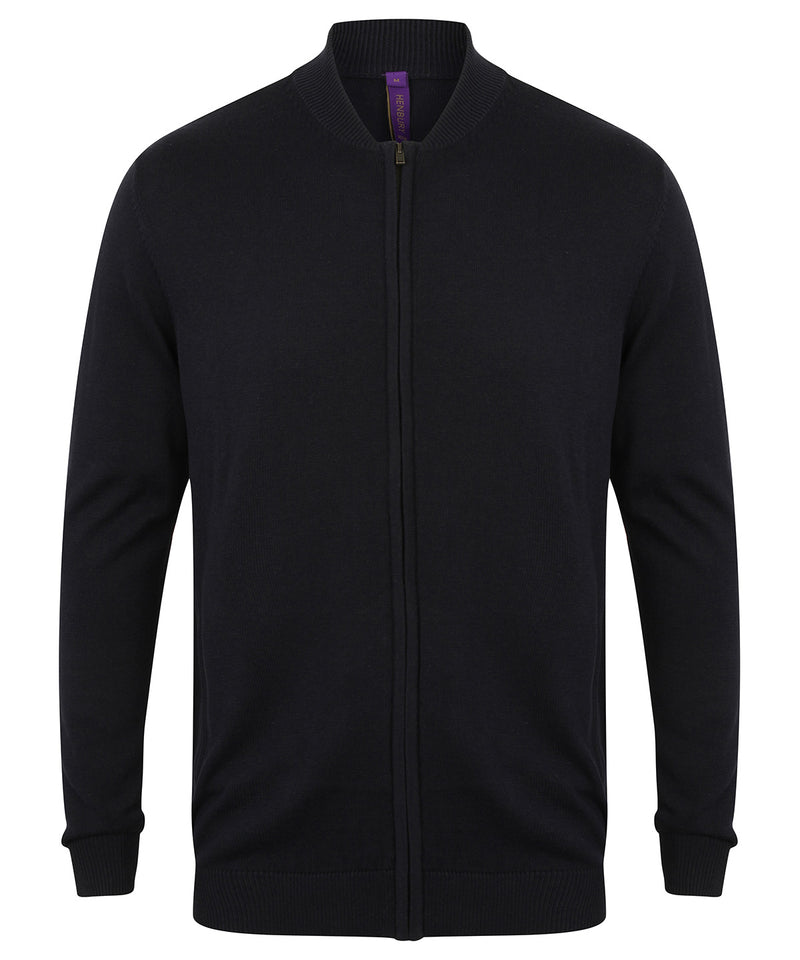 Unisex zip-through cardigan