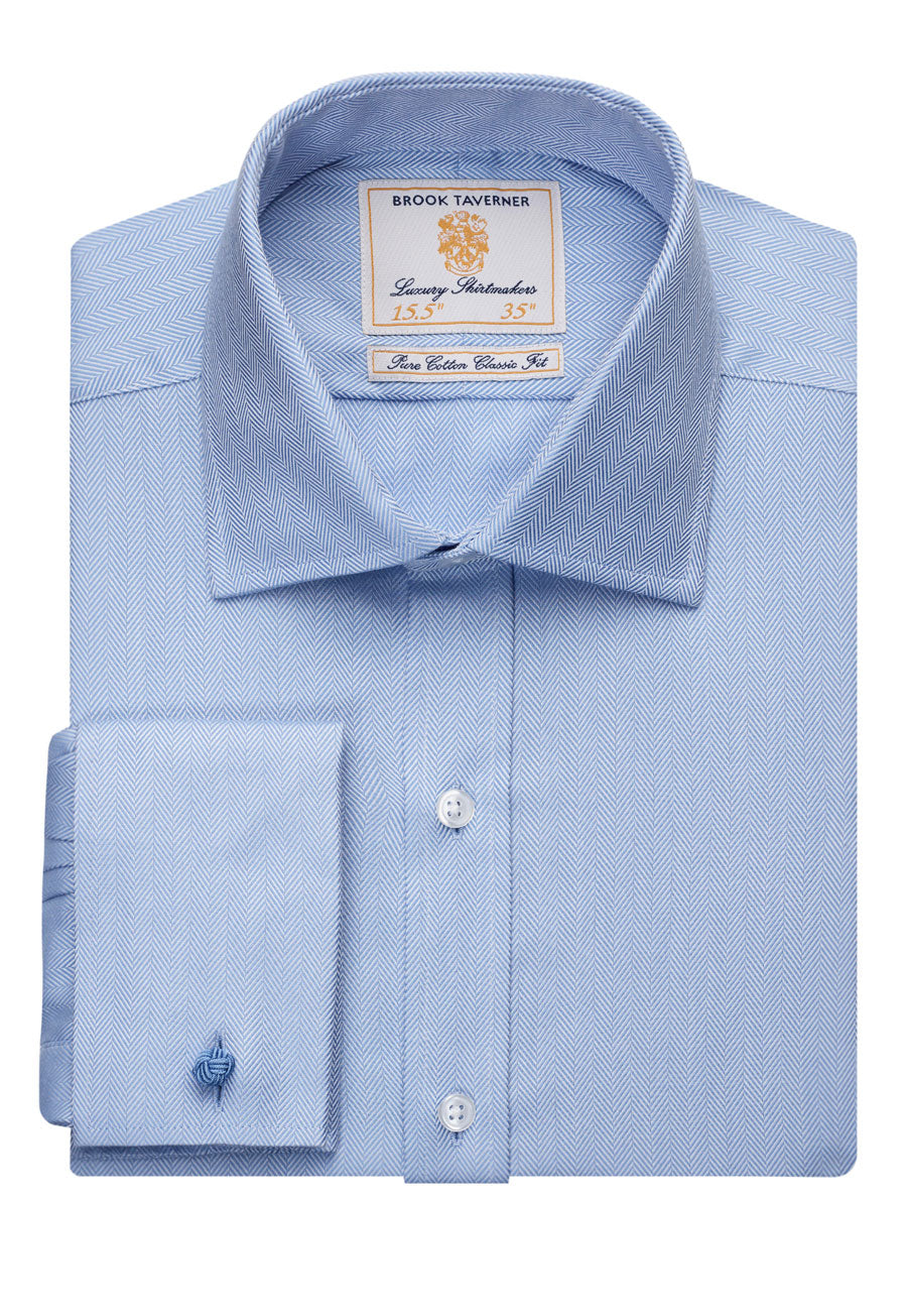 Andora Double Cuff Shirt - White H/B