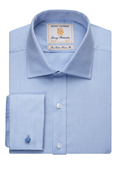 Andora Double Cuff Shirt - White H/B