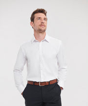 Long sleeve herringbone shirt