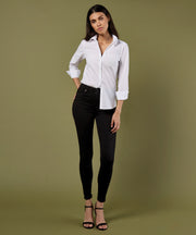 Women's poplin shirt long sleeve