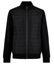 Regular fit quilted full-zip sweatshirt