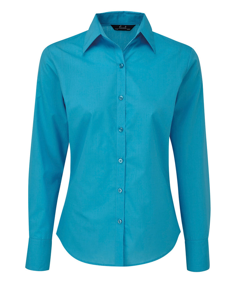 Women's poplin long sleeve blouse