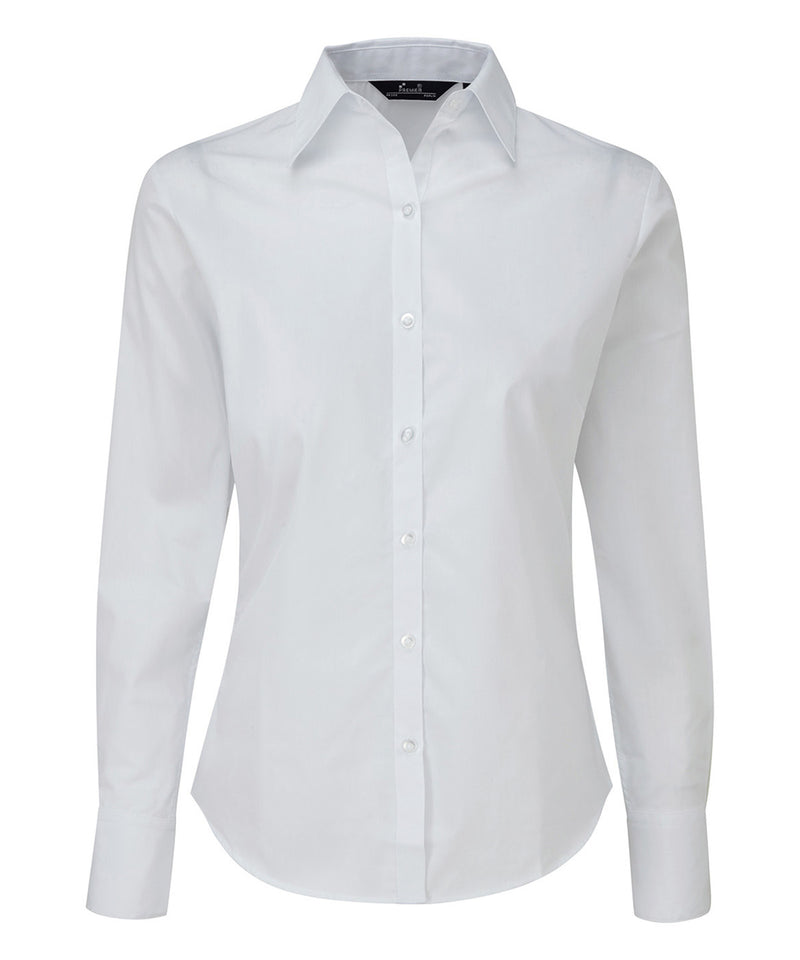 Women's poplin long sleeve blouse