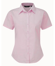 Women's short sleeve poplin blouse