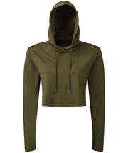 Women's TriDri® cropped hooded long sleeve t-shirt
