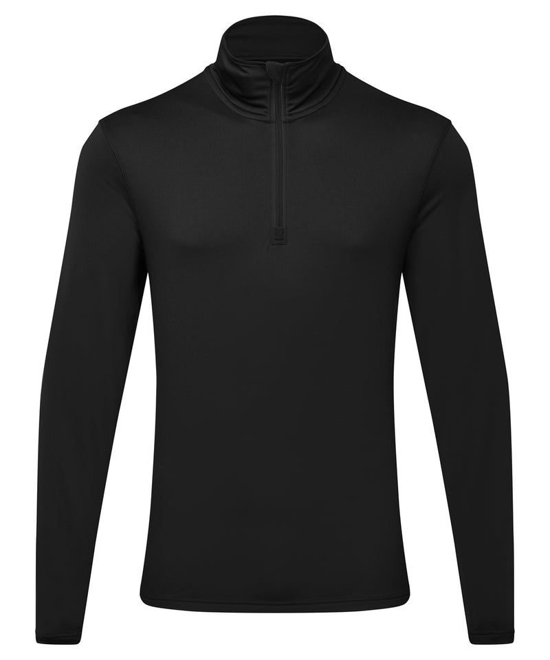 Men's TriDri® recycled long sleeve brushed back ¼ zip