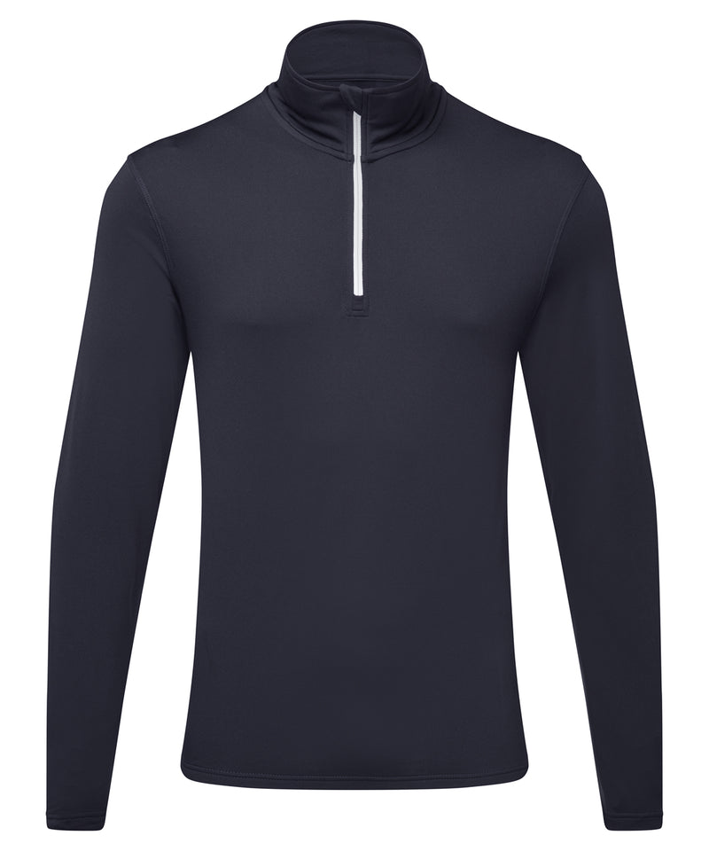 Men's TriDri® recycled long sleeve brushed back ¼ zip