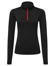 Women's TriDri® recycled long sleeve brushed back ¼ zip