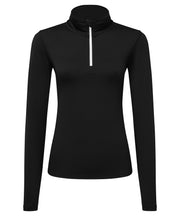 Women's TriDri® recycled long sleeve brushed back ¼ zip