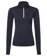 Women's TriDri® recycled long sleeve brushed back ¼ zip
