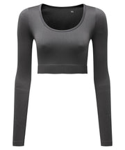 Women's TriDri® ribbed seamless 3D fit" crop top"
