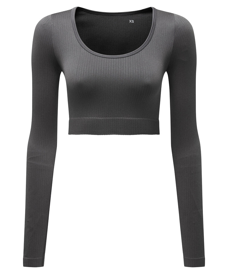 Women's TriDri® ribbed seamless 3D fit" crop top"