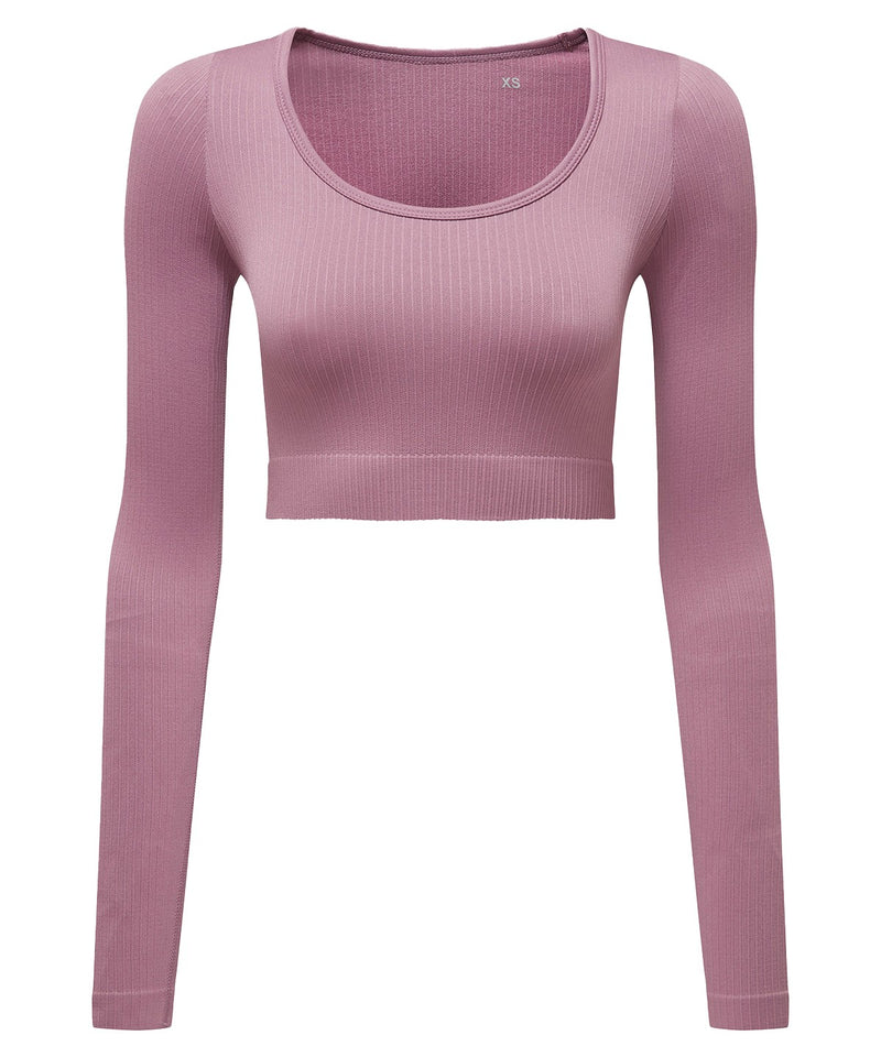 Women's TriDri® ribbed seamless 3D fit" crop top"