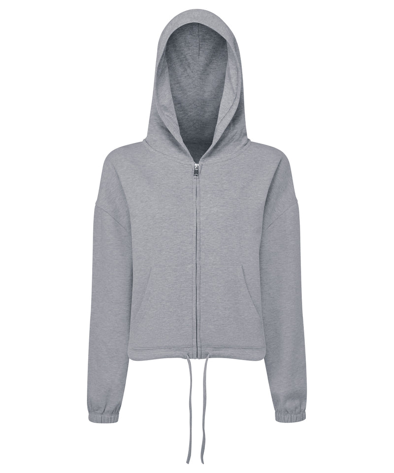 Women's TriDri® recycled cropped oversize full-zip hoodie