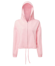 Women's TriDri® recycled cropped oversize full-zip hoodie