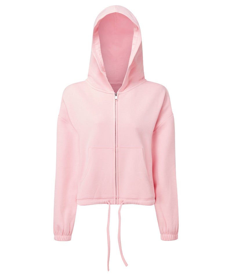 Women's TriDri® recycled cropped oversize full-zip hoodie