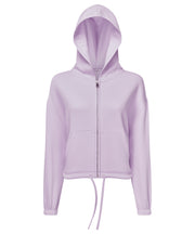 Women's TriDri® recycled cropped oversize full-zip hoodie