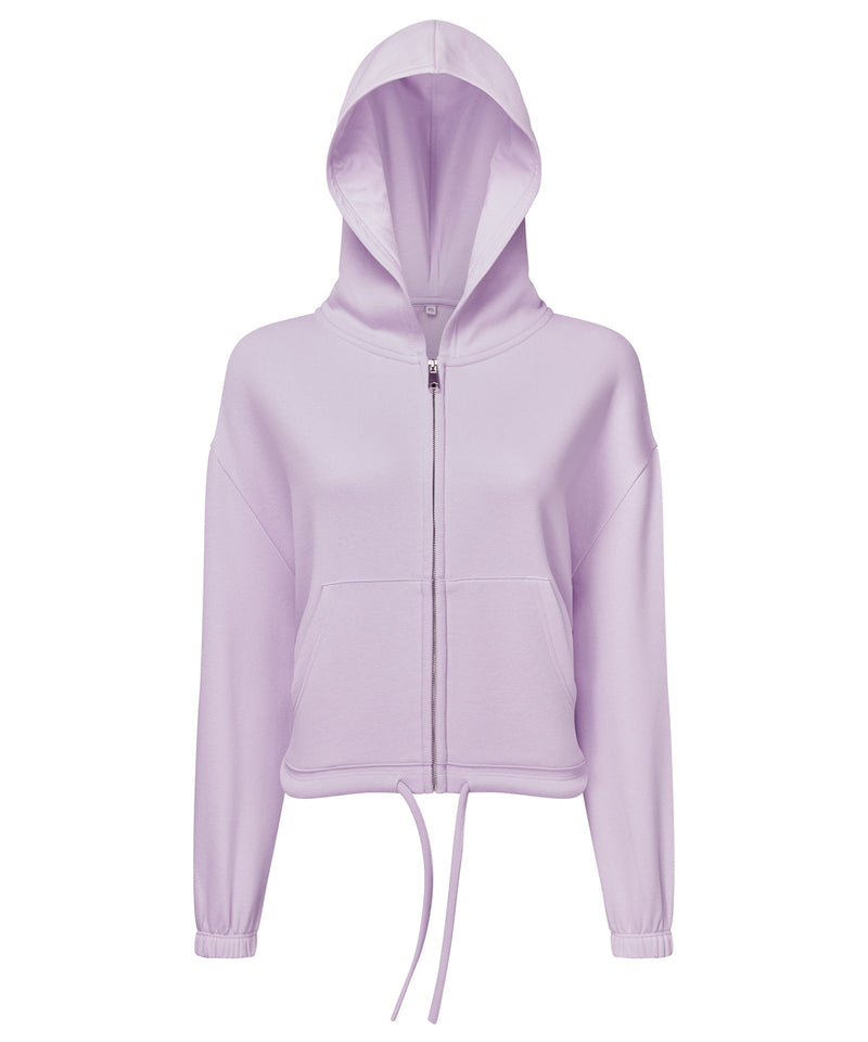 Women's TriDri® recycled cropped oversize full-zip hoodie