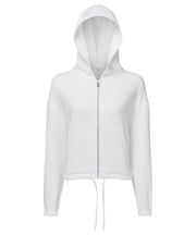 Women's TriDri® recycled cropped oversize full-zip hoodie