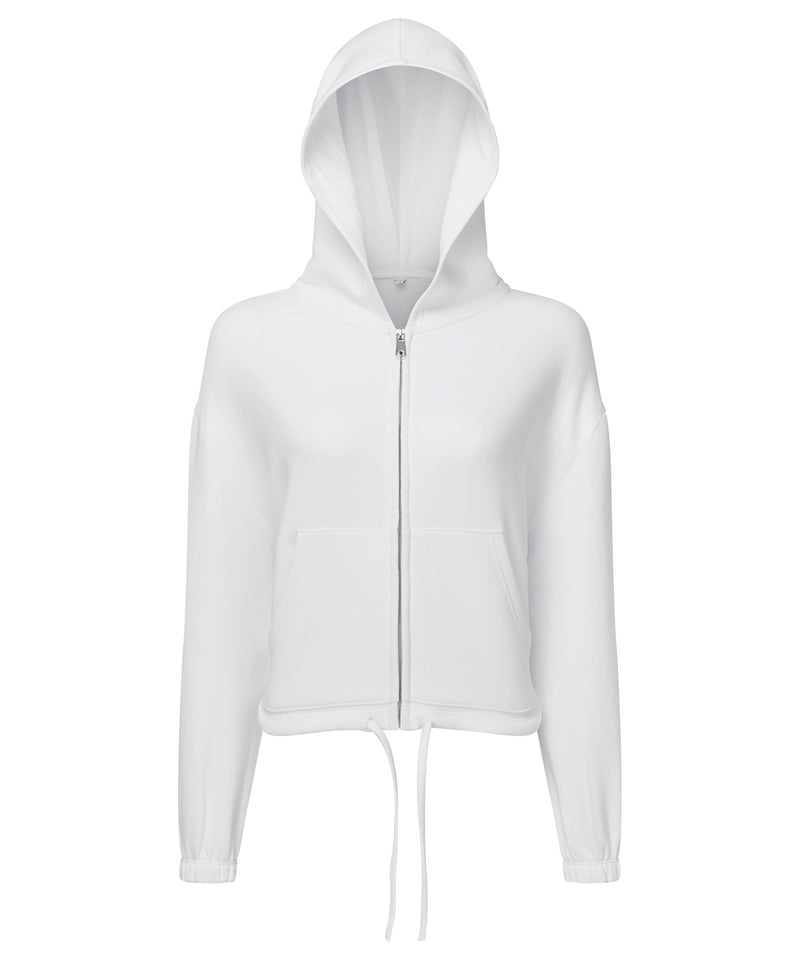 Women's TriDri® recycled cropped oversize full-zip hoodie