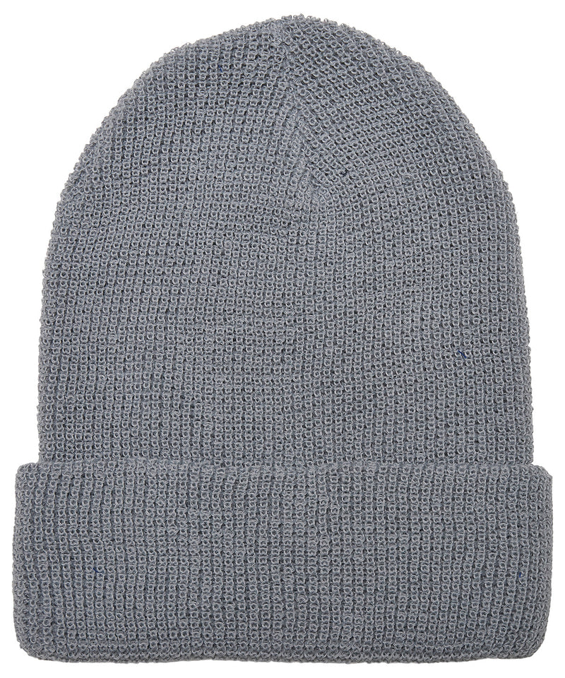 Recycled yarn waffle knit beanie (1505RY)