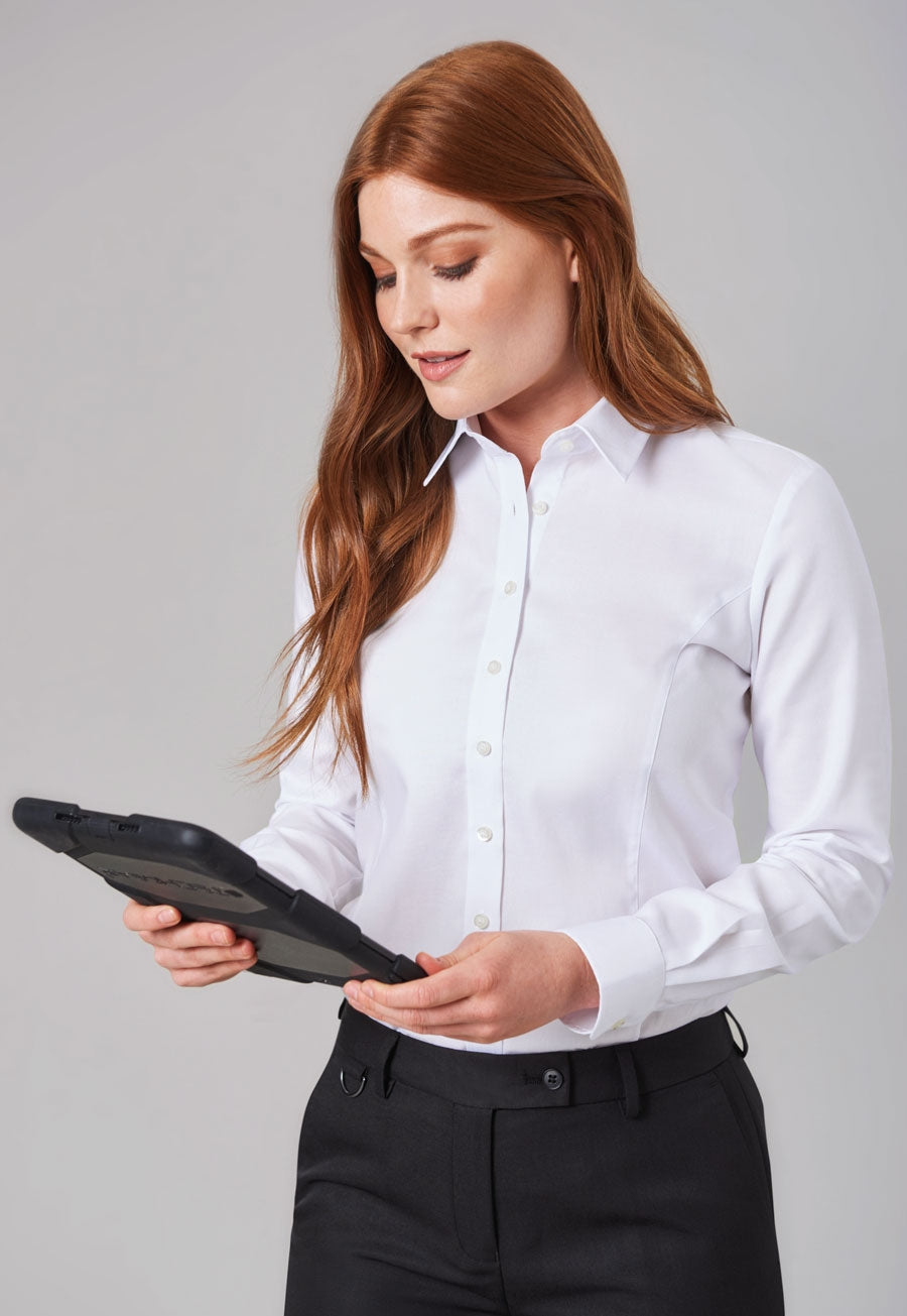 Albany Ladies' L/S Blouse - White