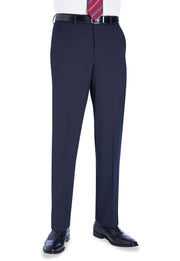 Aldwych Tailored Fit Trouser - Navy Plain