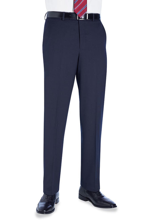 Aldwych Tailored Fit Trouser - Navy Plain