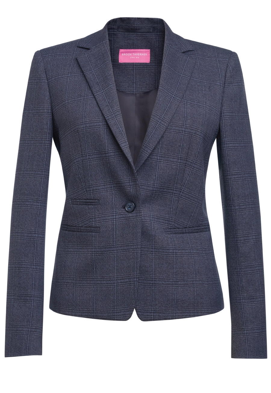 alegra slim fit jacket - navy check